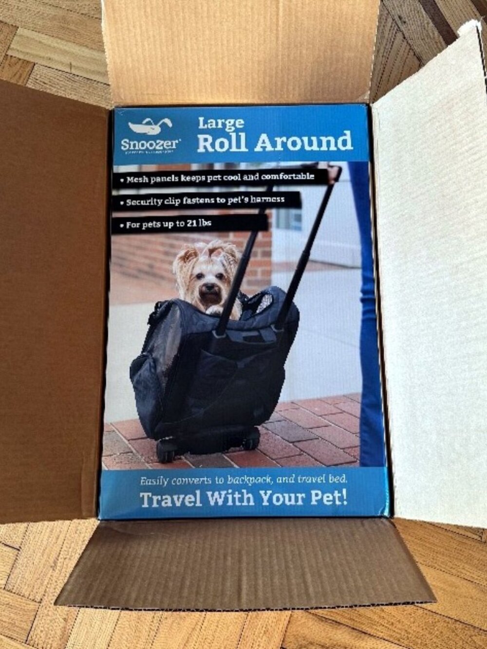 Snoozer Roll Around 4-in-1 Large Pet Carrier Backpack New in Box